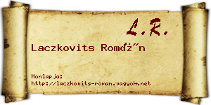 Laczkovits Román névjegykártya